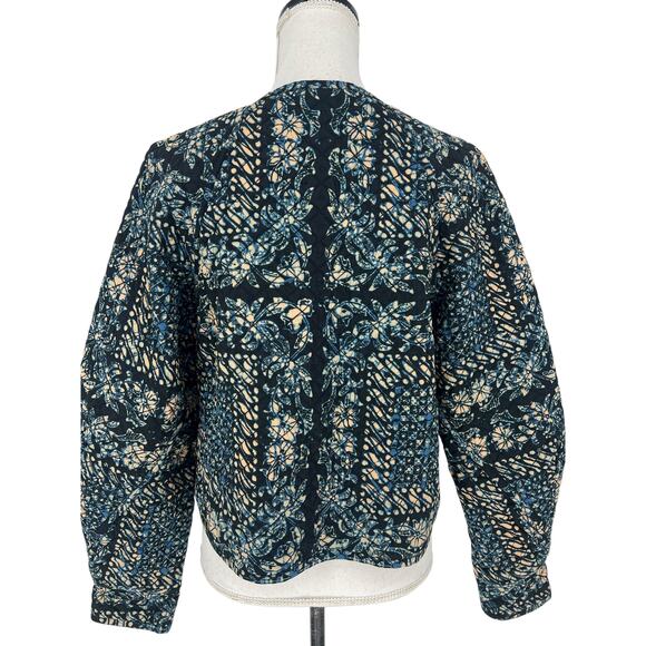 Ulla Johnson Seema Bandana Copped Jacket In Azure - Picture 4 of 11